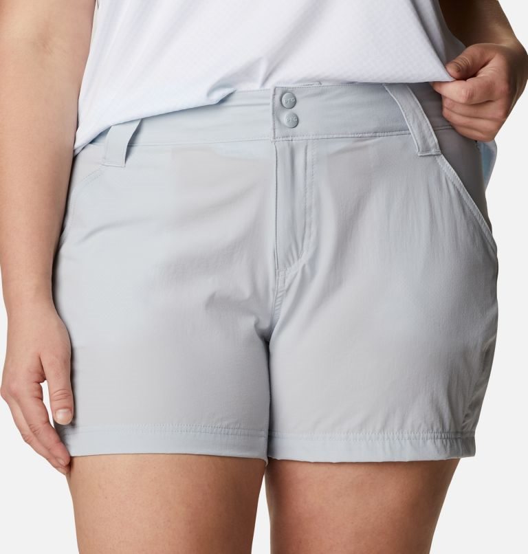 Women's Columbia PFG Coral Point III Shorts Light Grey | Plus Size CA-T0635